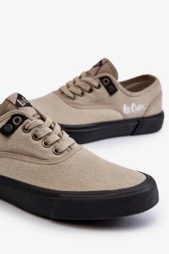 Outlet Trampki Męskie LCW-24-02-2149 Beżowe Męskie Trampki Niskie|Trampki Męskie Niskie