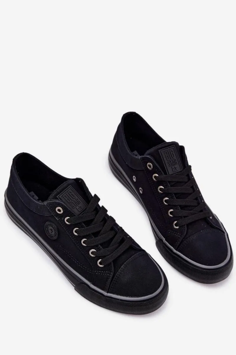 Big Star Shoes Trampki Męskie Materiałowe Big Star RR174338 Czarne Czarny