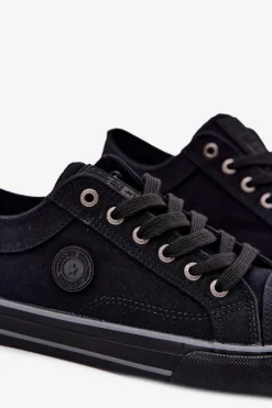 Big Star Shoes Trampki Męskie Materiałowe Big Star RR174338 Czarne Czarny