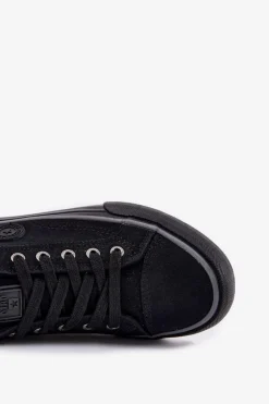 Big Star Shoes Trampki Męskie Materiałowe Big Star RR174338 Czarne Czarny