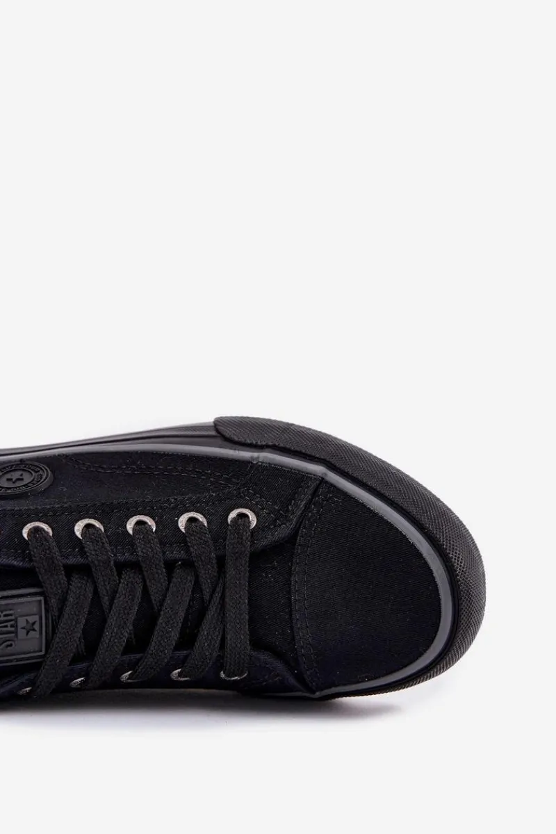 Big Star Shoes Trampki Męskie Materiałowe Big Star RR174338 Czarne Czarny