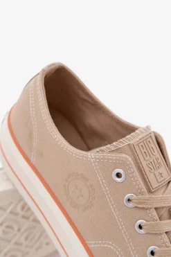 Hot Big Star Shoes Trampki Męskie Na Platformie Big Star RR174323 Beżowe Beżowy