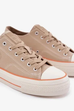 Hot Big Star Shoes Trampki Męskie Na Platformie Big Star RR174323 Beżowe Beżowy