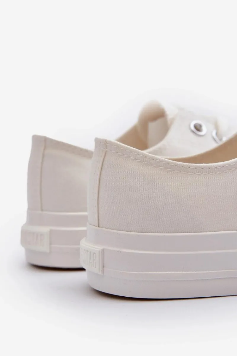 Sale Trampki Męskie Niskie Big Star NN174111 Białe Męskie Trampki Męskie Big Star|Trampki Niskie