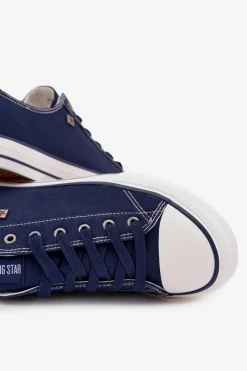 Trampki Męskie Big Star|Trampki Niskie></noscript>Big Star Shoes Trampki Męskie Niskie Materiałowe Big Star DD174503 Granatowe Niebieski