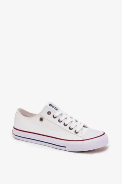 Online Big Star Shoes Trampki Męskie Niskie Materiałowe Big Star DD174500 Białe Biały