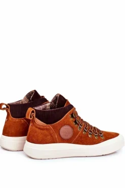 Trampki Męskie Big Star|Trampki Wysokie></noscript>Big Star Shoes Trampki Męskie Skórzane Big Star Camel GG174332