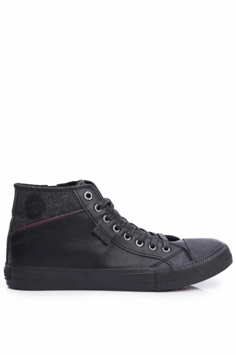 Clearance Big Star Shoes Trampki Męskie Wysokie Big Star Czarne EE174102