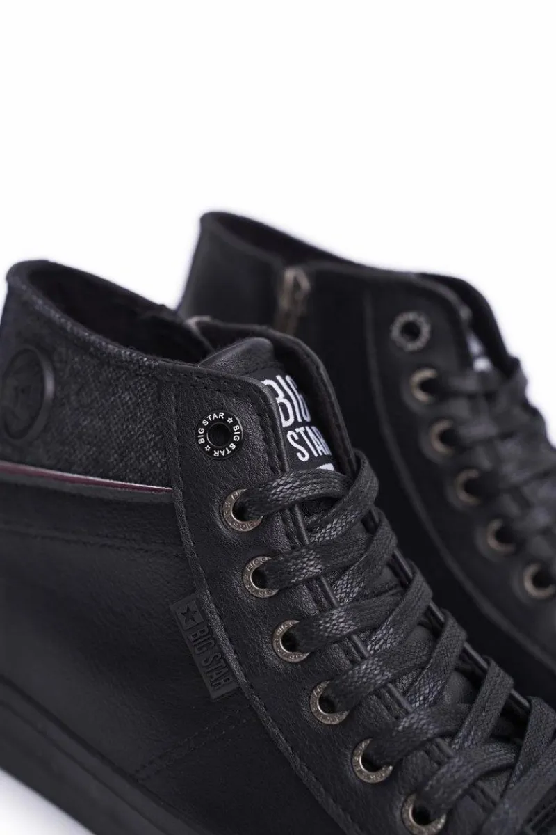 Clearance Big Star Shoes Trampki Męskie Wysokie Big Star Czarne EE174102