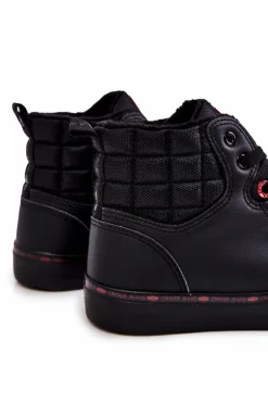 Trampki Męskie Cross Jeans|Trampki Wysokie></noscript>Cross Jeans Trampki Męskie Wysokie Ocieplone KK1R4054C Czarne