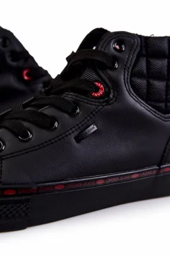 Trampki Męskie Cross Jeans|Trampki Wysokie></noscript>Cross Jeans Trampki Męskie Wysokie Ocieplone KK1R4054C Czarne