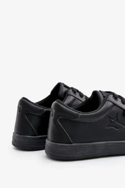 New Big Star Shoes Trampki Męskie Z Eko Skóry Big Star OO174021 Hi-Poly System Czarne Czarny