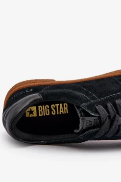Sale Big Star Shoes Trampki Męskie Zamszowe Big Star NN174187 Czarne Czarny