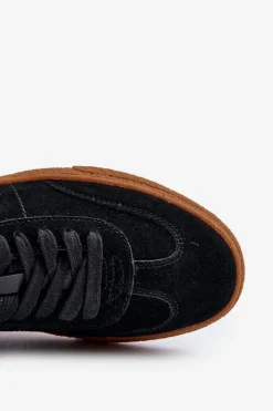 Sale Big Star Shoes Trampki Męskie Zamszowe Big Star NN174187 Czarne Czarny