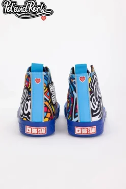 Hot Trampki Pol'and'Rock Festival X Big Star SS174500 e Damskie Trampki Męskie Big Star|Trampki Wysokie