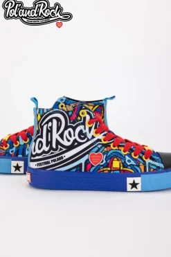 Hot Trampki Pol'and'Rock Festival X Big Star SS174500 e Damskie Trampki Męskie Big Star|Trampki Wysokie