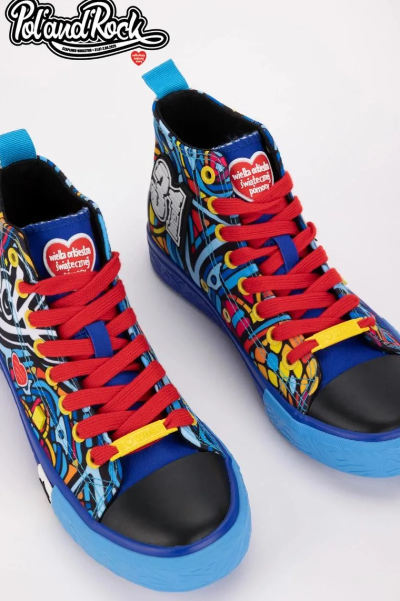 Hot Trampki Pol'and'Rock Festival X Big Star SS174500 e Damskie Trampki Męskie Big Star|Trampki Wysokie