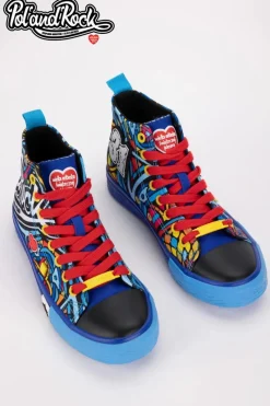 Hot Trampki Pol'and'Rock Festival X Big Star SS174500 e Damskie Trampki Męskie Big Star|Trampki Wysokie