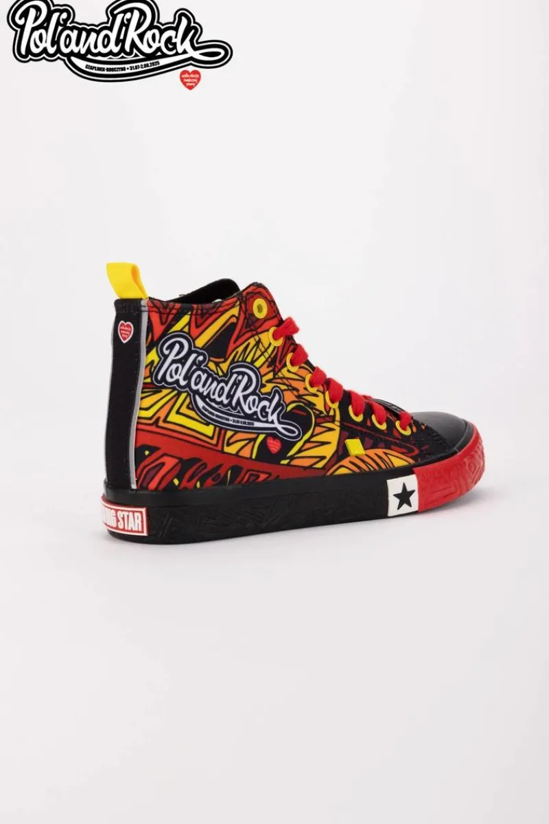 Online Big Star Shoes Trampki Pol'and'Rock Festival X Big Star SS174501 Czarno-Czerwone