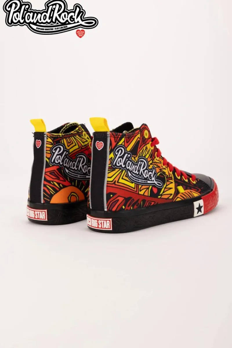 Online Big Star Shoes Trampki Pol'and'Rock Festival X Big Star SS174501 Czarno-Czerwone