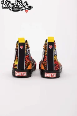 Online Big Star Shoes Trampki Pol'and'Rock Festival X Big Star SS174501 Czarno-Czerwone