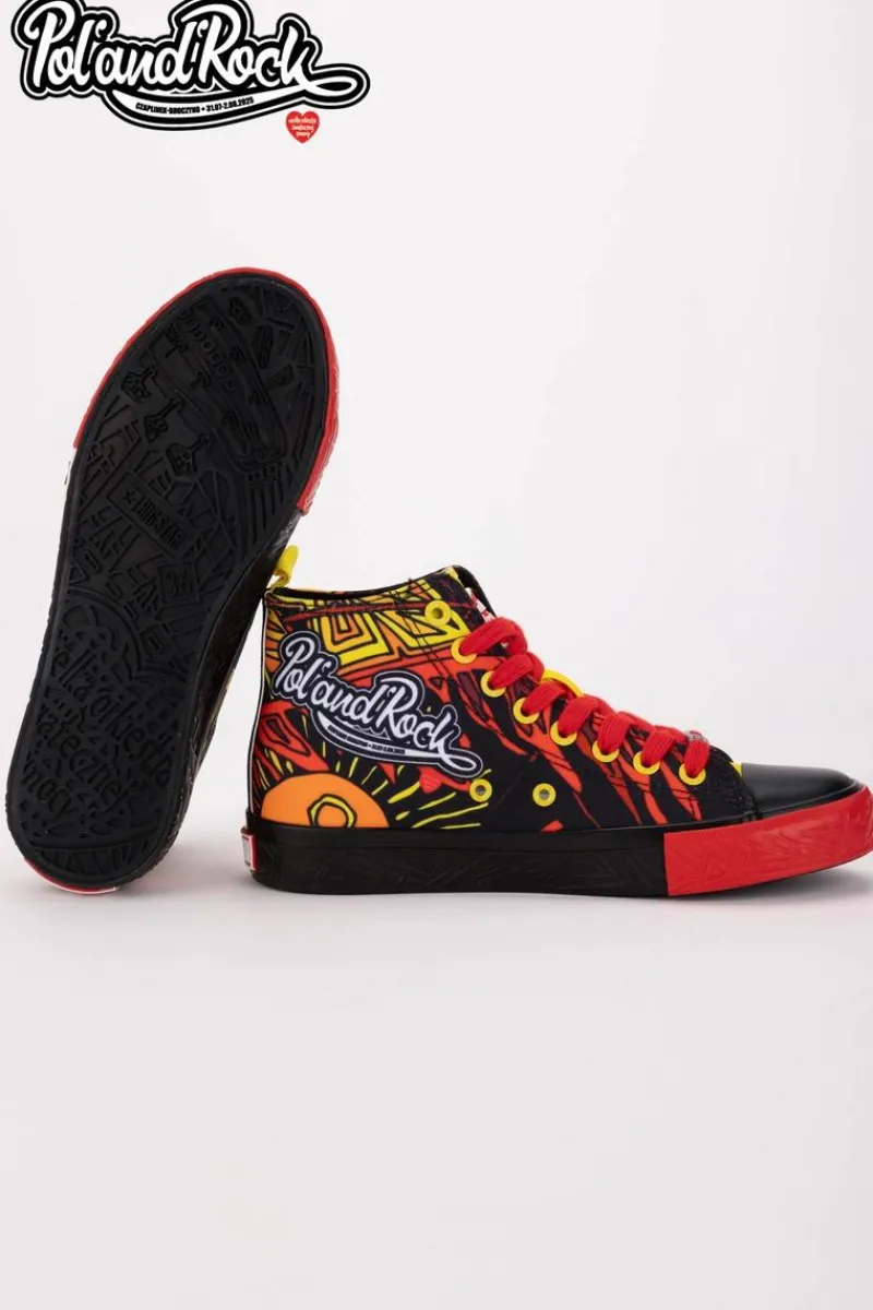 Online Big Star Shoes Trampki Pol'and'Rock Festival X Big Star SS174501 Czarno-Czerwone