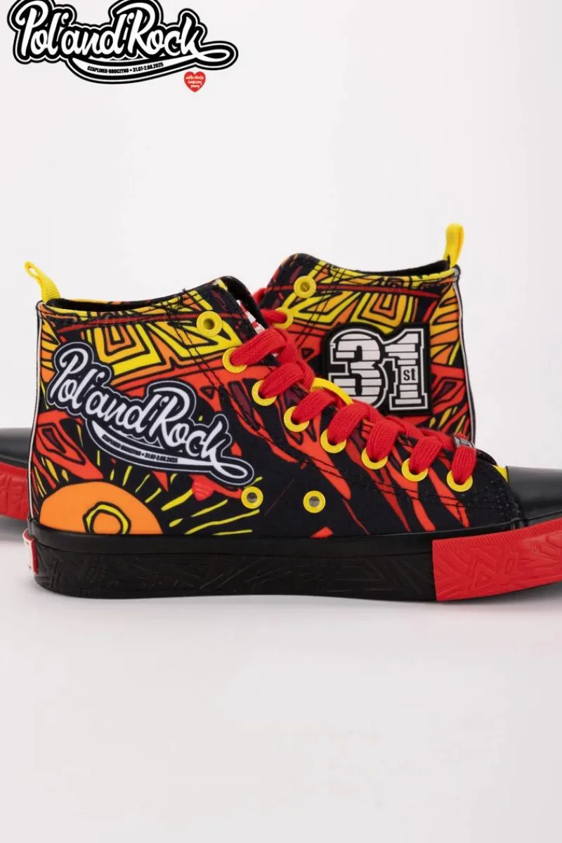 Online Big Star Shoes Trampki Pol'and'Rock Festival X Big Star SS174501 Czarno-Czerwone