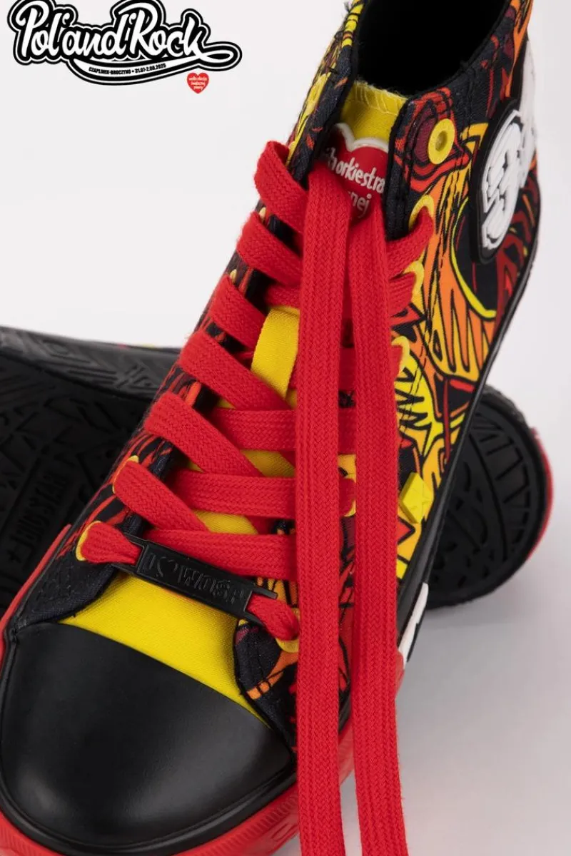 Online Big Star Shoes Trampki Pol'and'Rock Festival X Big Star SS174501 Czarno-Czerwone