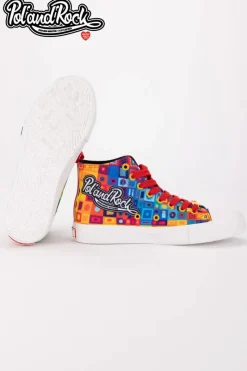 Trampki Męskie Big Star|Trampki Wysokie>Big Star Shoes Trampki Pol'and'Rock Festival X Big Star SS174504 Zielono-Żółte