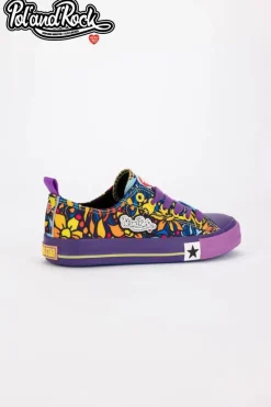 New Trampki Pol'and'Rock Festival X Big Star SS274905 Fioletowe Damskie Trampki Męskie Big Star|Trampki Niskie