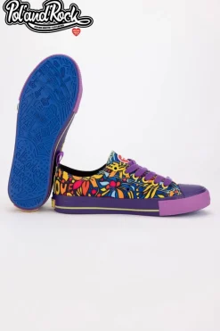 New Trampki Pol'and'Rock Festival X Big Star SS274905 Fioletowe Damskie Trampki Męskie Big Star|Trampki Niskie