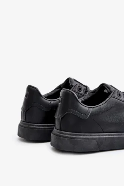 Hot Trampki Sneakersy Męskie Z Eko Skóry Big Star OO174117 Czarne Męskie Trampki Męskie Big Star|Trampki Niskie