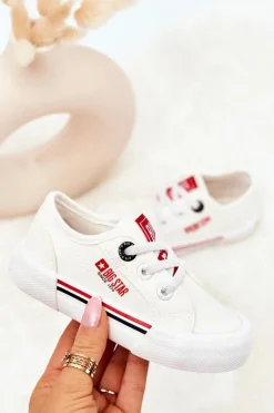 Best Trampki Wsuwane Big Star JJ374165 Białe Dzieci Chłopięce|Dziewczęce