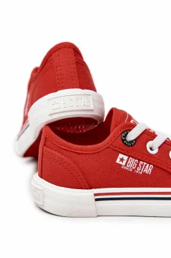 New Big Star Shoes Trampki Wsuwane Big Star JJ374167 Czerwone