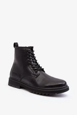 Best Big Star Shoes Trapery Botki Ocieplane Na Suwak Czarne Big Star MM174080