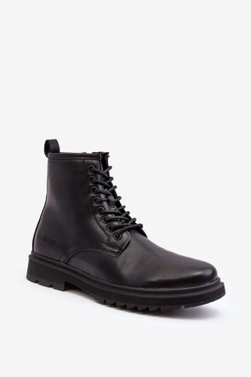 Best Big Star Shoes Trapery Botki Ocieplane Na Suwak Czarne Big Star MM174080