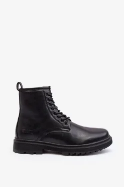 Best Big Star Shoes Trapery Botki Ocieplane Na Suwak Czarne Big Star MM174080