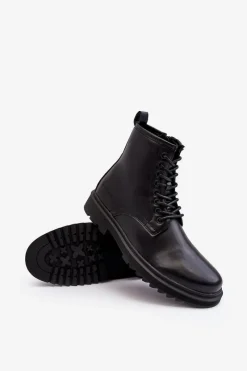 Best Big Star Shoes Trapery Botki Ocieplane Na Suwak Czarne Big Star MM174080