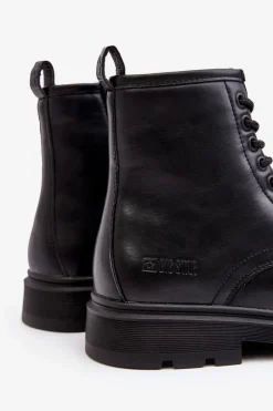 Best Big Star Shoes Trapery Botki Ocieplane Na Suwak Czarne Big Star MM174080