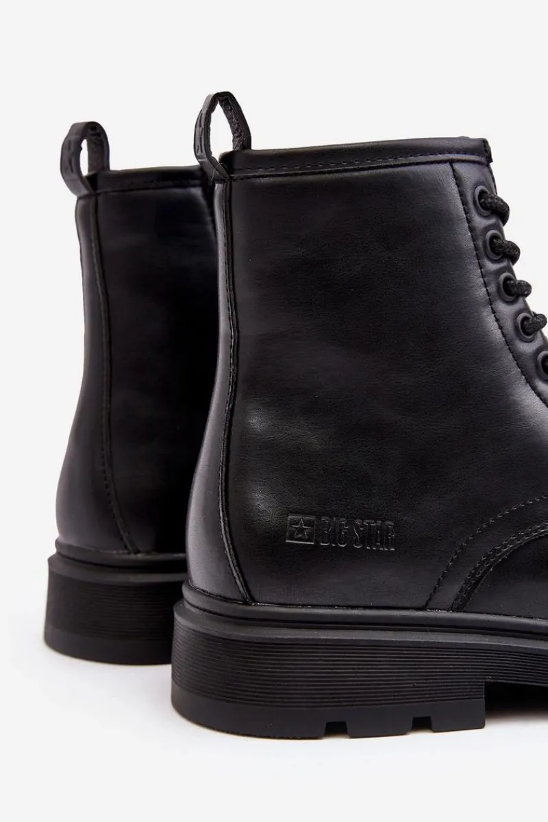 Best Big Star Shoes Trapery Botki Ocieplane Na Suwak Czarne Big Star MM174080