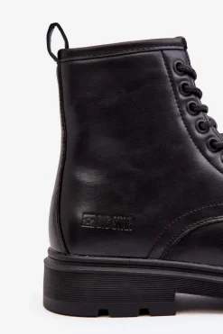Best Big Star Shoes Trapery Botki Ocieplane Na Suwak Czarne Big Star MM174080