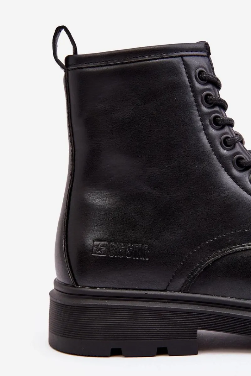 Best Big Star Shoes Trapery Botki Ocieplane Na Suwak Czarne Big Star MM174080