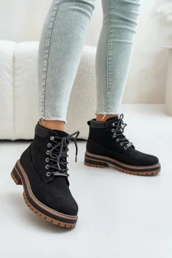 Online Big Star Shoes Trapery Damskie Ocieplane Big Star OO274A290 Czarne