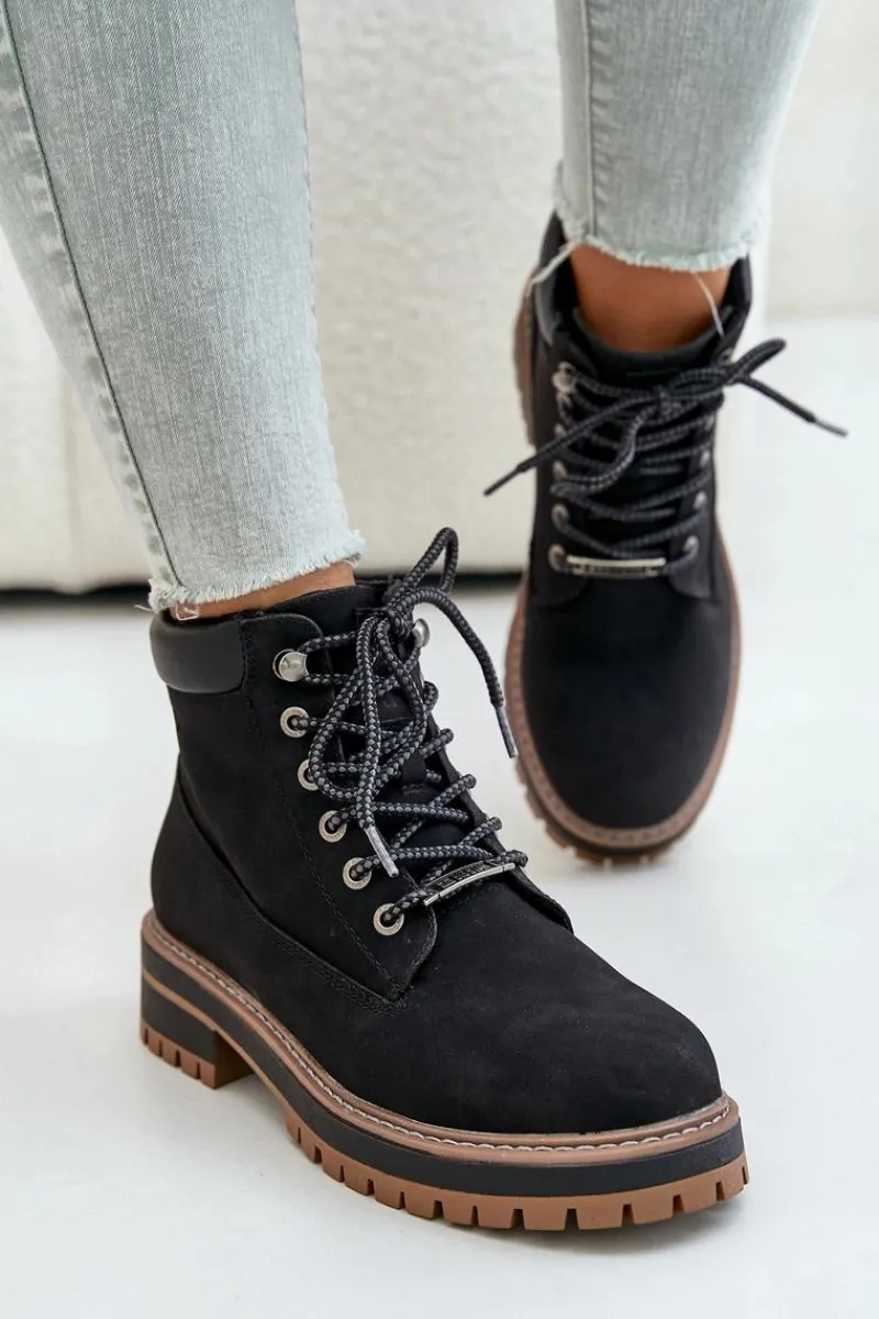 Online Big Star Shoes Trapery Damskie Ocieplane Big Star OO274A290 Czarne