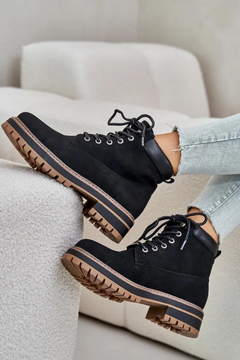 Online Big Star Shoes Trapery Damskie Ocieplane Big Star OO274A290 Czarne