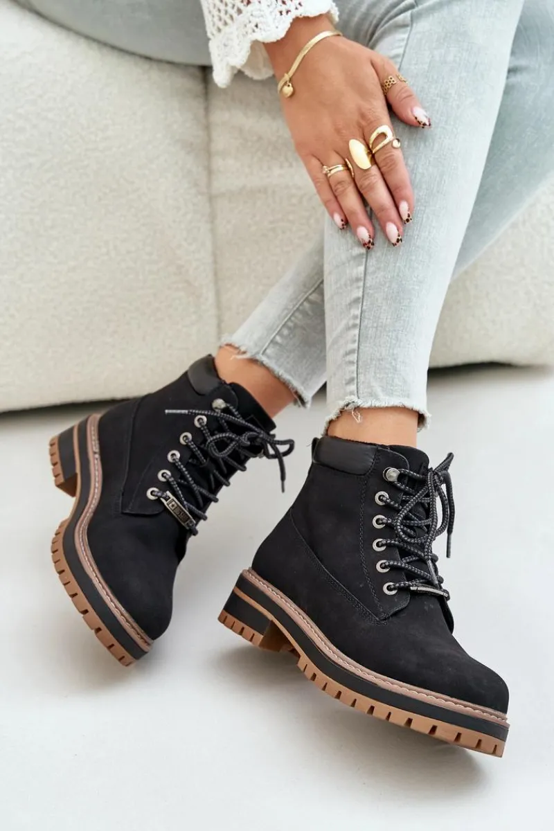 Online Big Star Shoes Trapery Damskie Ocieplane Big Star OO274A290 Czarne