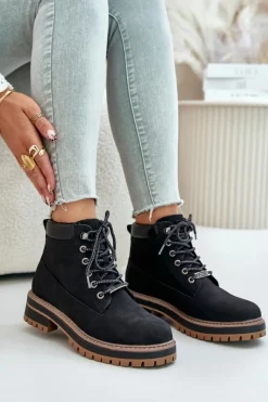 Online Big Star Shoes Trapery Damskie Ocieplane Big Star OO274A290 Czarne