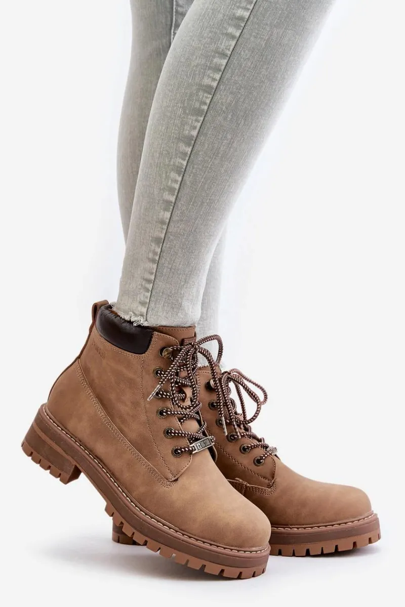 Botki Ocieplane|Damskie Trapery>Big Star Shoes Trapery Damskie Ocieplane Big Star OO274A289 Brązowe Brązowy