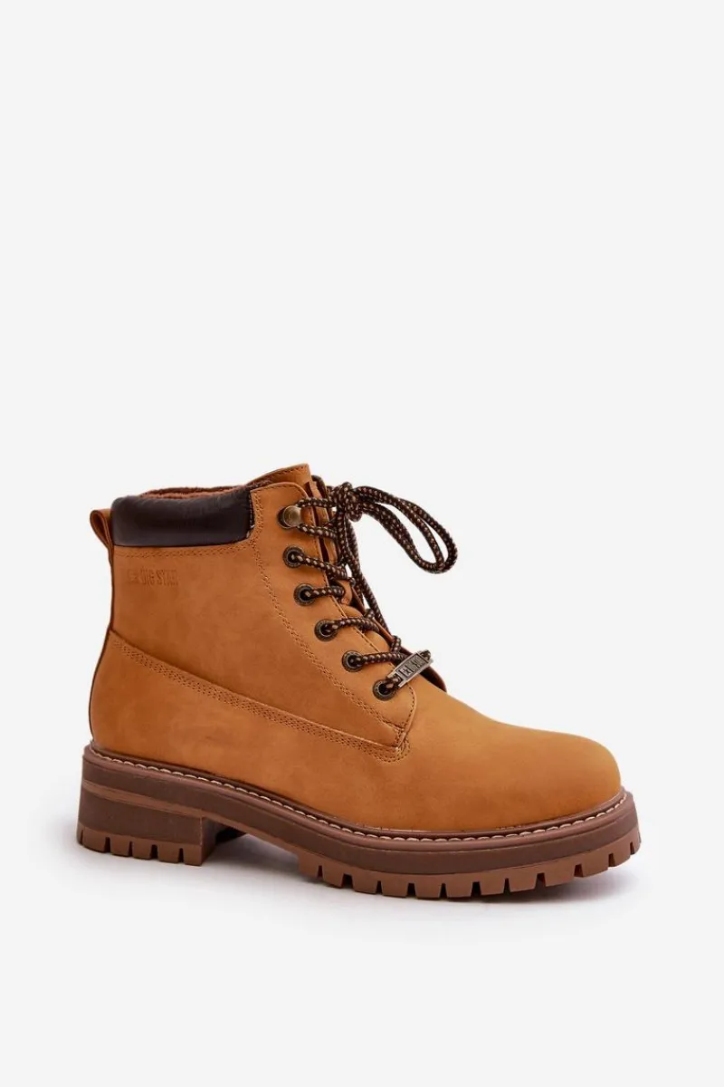 Online Big Star Shoes Trapery Damskie Ocieplane Big Star OO274A288 Camel