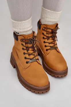 Online Big Star Shoes Trapery Damskie Ocieplane Big Star OO274A288 Camel